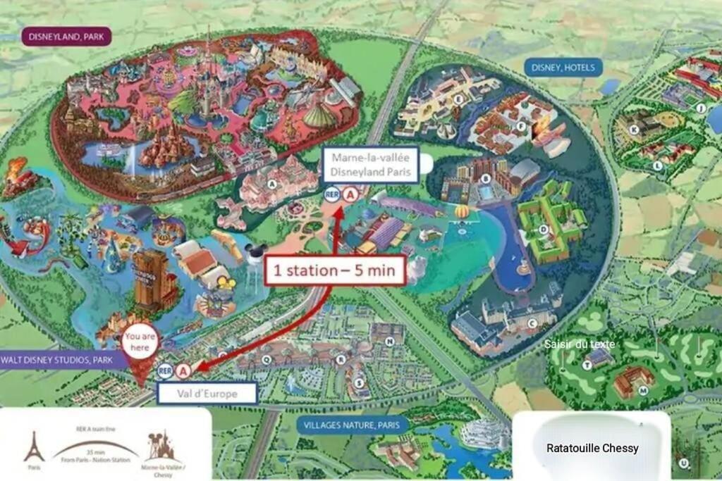 Disney Ratatouille Paris 5Mn Park & Val D'Europe Chessy  Exterior foto